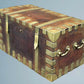 Large Antique Oak Brass Bound Silver or Plate Chest, Trunk