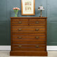 Large Edwardian Tallboy Chest of Drawers - Mahogany or Satinwood - 2 Over 3