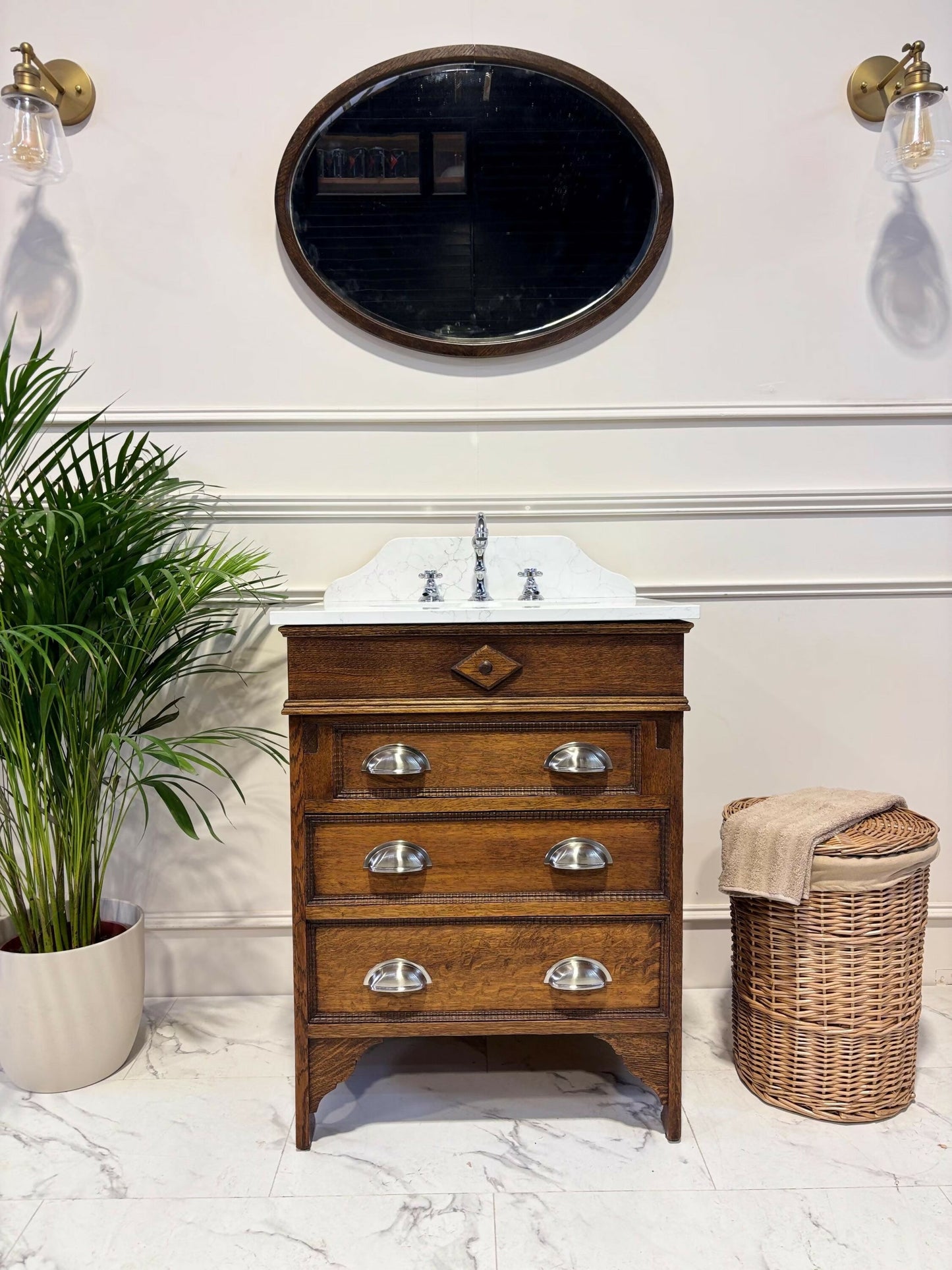 Vintage Vanity Unit Made to Order Vanity Unit Custom Made Bathroom Furniture Antique Traditional Bathroom Washstand Basin Unit