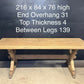 French Oak X Support Farmhouse Dining Table