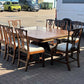 Large Antique Mahogany Dining Table & 8 Chairs.