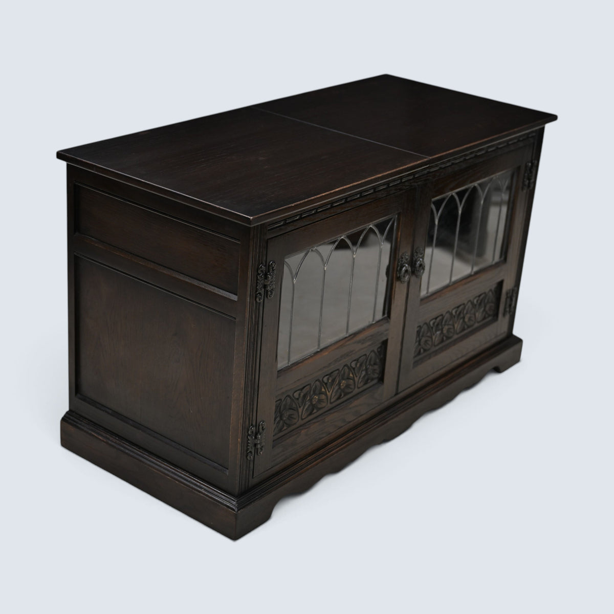 Old Charm Entertainment Centre TV Cabinet Lift Up Top Jacobean FREE UK Delivery*