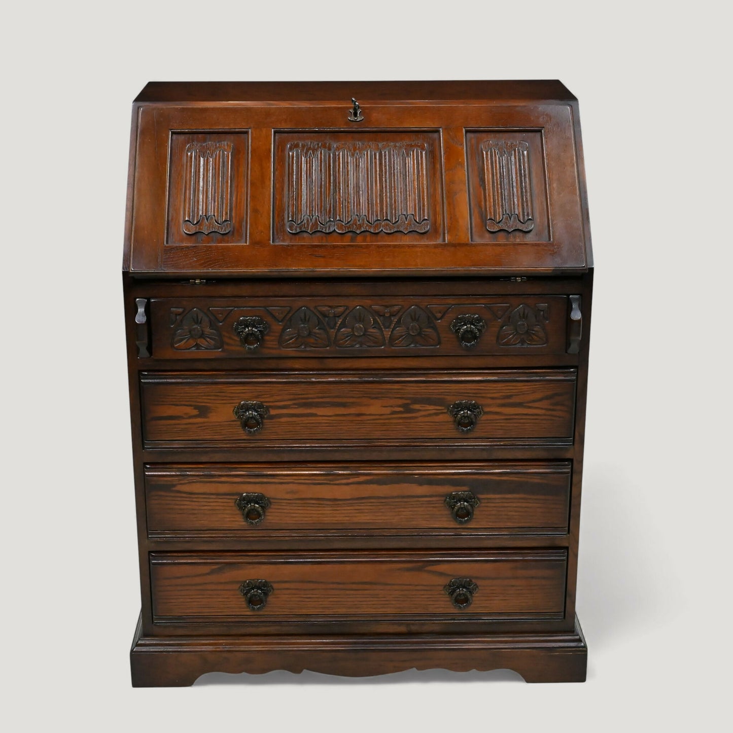 Old Charm Bureau With Fitted Interior 4 Drawers Working Lock FREE UK Delivery*. SBR10973/2509E