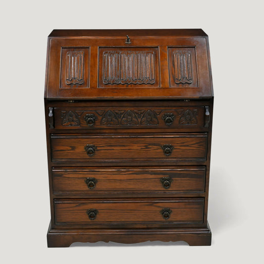 Old Charm Bureau With Fitted Interior 4 Drawers Working Lock FREE UK Delivery*. SBR10973/2509E