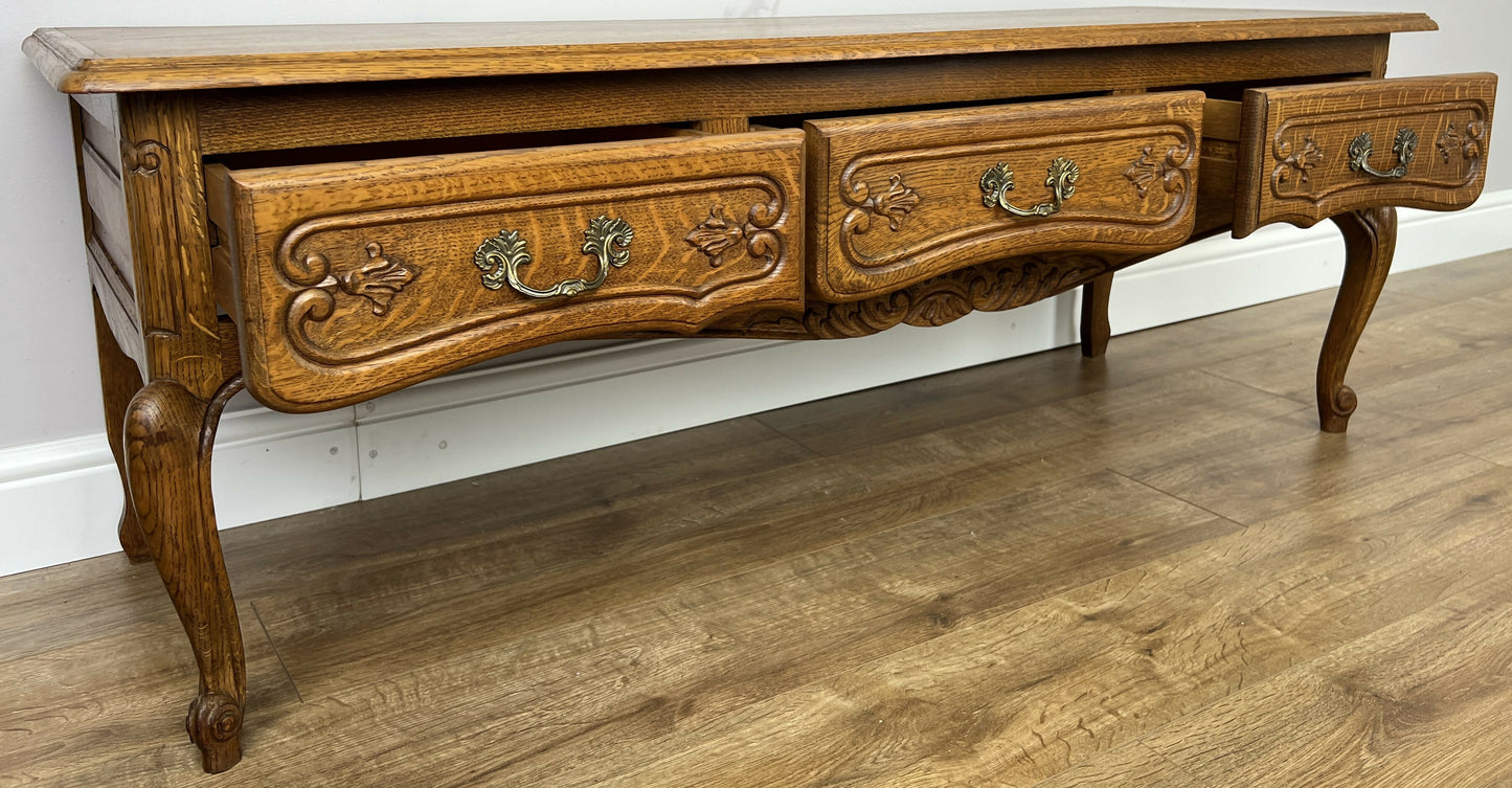 Cabinet Vintage French Louis Style TV Stand Cabinet Carved Sideboard LOT 6342