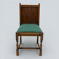4 Old Charm Style Dining Chairs Oak Green Drop In/On Seats FREE UK Delivery*