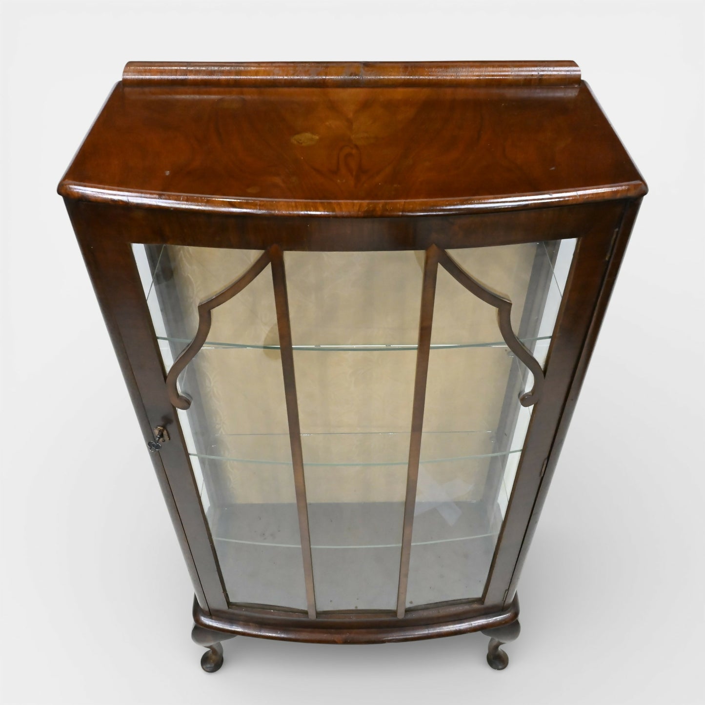 Vintage Display Bookcase With 3 Glass Shelves Deco Style FREE UK Delivery*. SBR11113/2910E