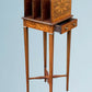 Sheraton Revival Inlaid Mahogany Canterbury Stand / Magazine Rack