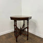Edwardian Red Walnut Octagonal Window Table on Castors