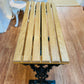 Hallway Occasional Patio Table Cast Iron and Oak Wood