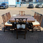 Large Antique Mahogany Dining Table & 8 Chairs.