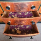 Refined Vintage Flame Mahogany Serpentine Sideboard in black