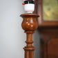 A Pair of Wooden Carved Walnut Table lamps