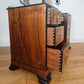 Restored 1940s Art Deco Burr Walnut Dressing Table - Black and Gold