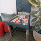 Upcycled statement chair – dressing table chair - teal