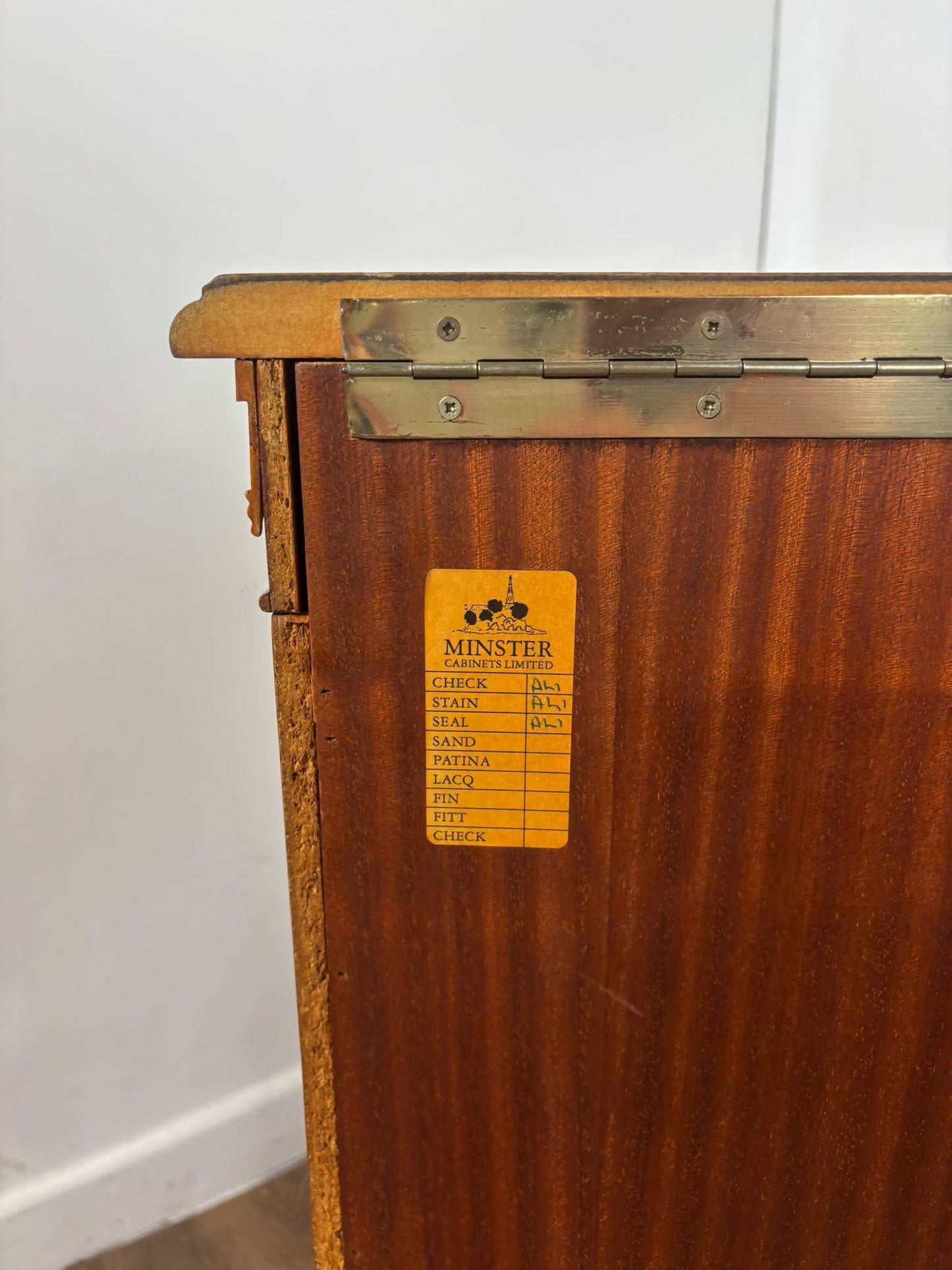 Reproduction Yew Cabinet - Badged 'Minster Furniture