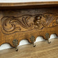 Coat Rack Vintage French Oak Wall Mounted 6 Hooks Carved Rack Hanger LOT 6202