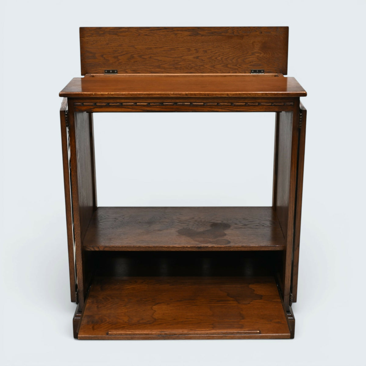 Old Charm Oak TV Video Cabinet Cupboard Tudor Brown Model 1962 FREE UK Delivery