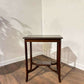 Edwardian Mahogany Window Table with Stretchered Undertierz