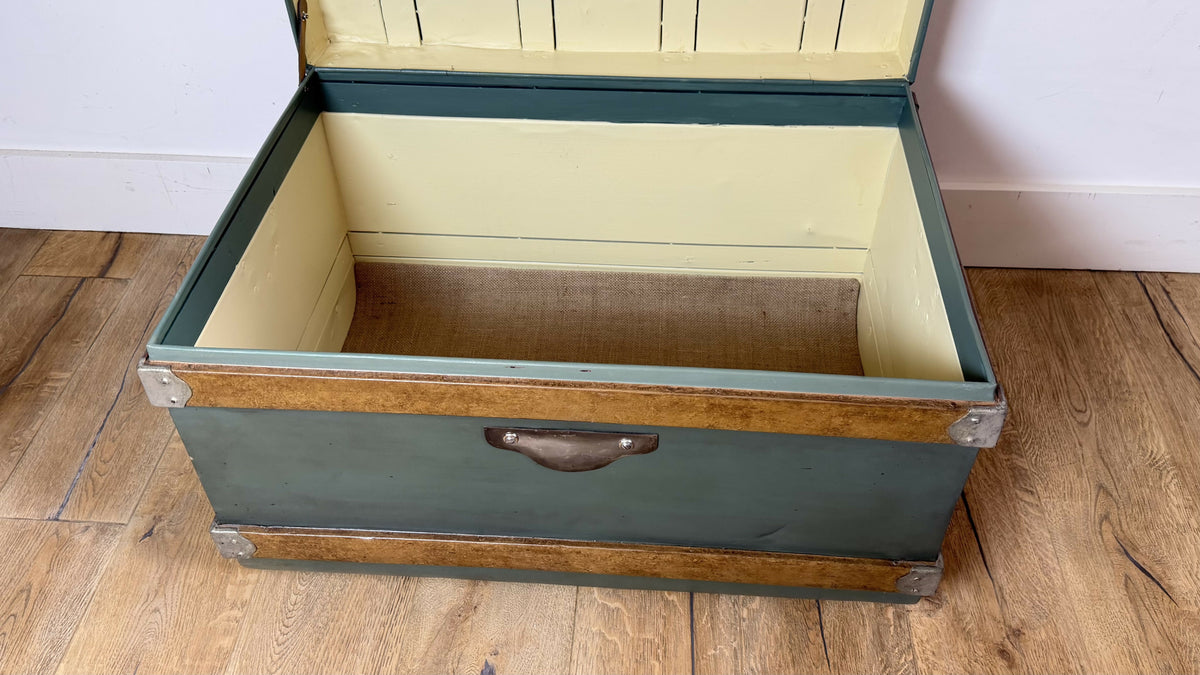 Vintage Upcycled Steamer Trunk