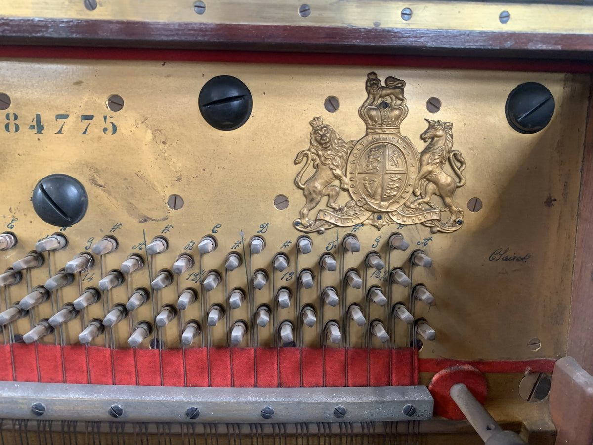 Antique/Vintage Erard Upright Piano Walnut Case Serial 84775 Chas J Fox Leeds Royal Crest