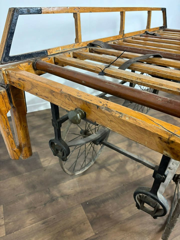 Victorian Wooden & Cast Iron Coffin Cart