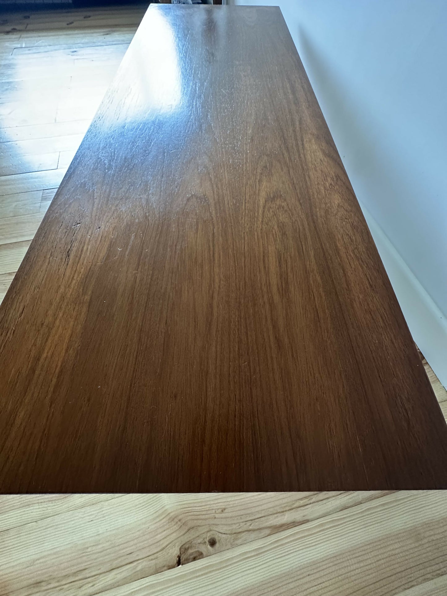 Mid Century Teak Coffee Table 1960's Tapered Legs