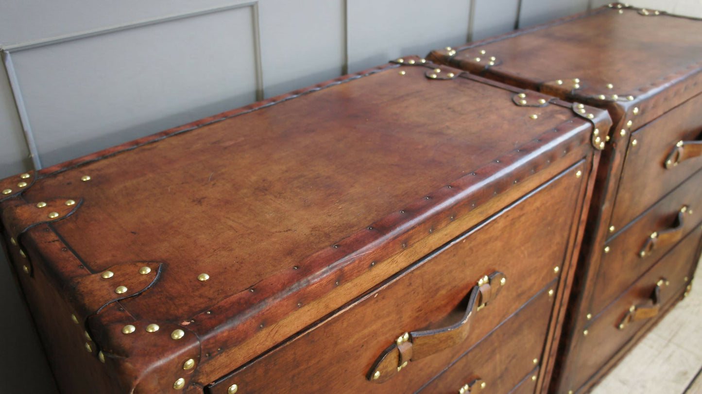 Luxury Leather Bedroom Nightstands bespoke order for julius