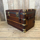 Moynat antique leather travel trunk