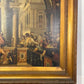 Large Antique Oleograph Biblical Scene Picture in Gilt Frame – Ornate Gilt Frame