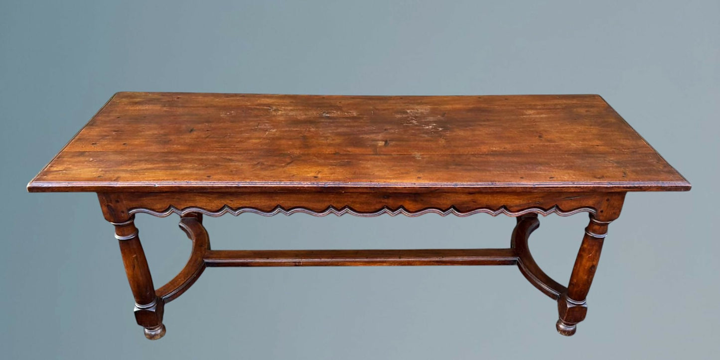 Large French Walnut Country Dining Table