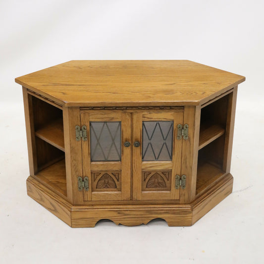 Old Charm Corner TV Stand Video Cabinet Model 2441 in Vintage FREE UK Delivery. SBR9185/3105D