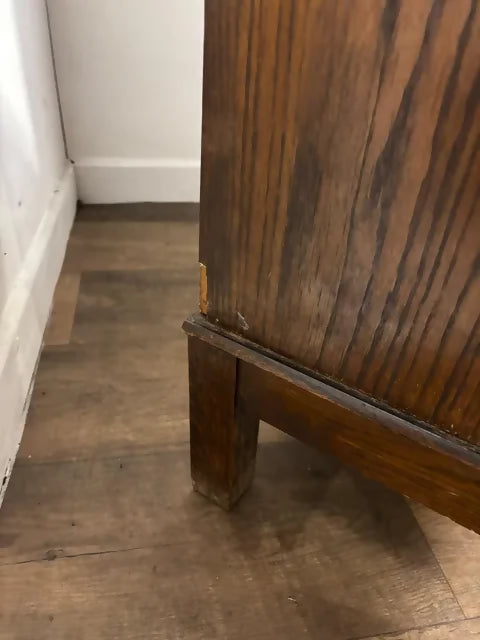 Vintage Oak Single Mirror Door Wardrobe / Hall Robe