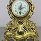 Clock Vintage French Style Brass Ornate Mantel Clock with Key LOT 6474
