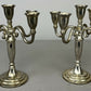 Pair of Candelabras Vintage French Style Metal Five Arm Candle Holders LOT 6481