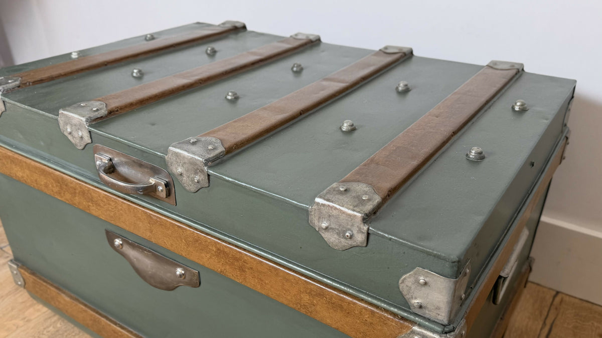 Vintage Upcycled Steamer Trunk