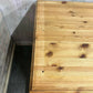 Modern Painted Long Pine Sideboard 5 Drawers Pale Grey Sanded Top Knob Handles