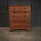 George III Oak Tallboy Vintage Chest Of Drawers