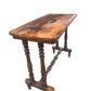 Antique Walnut and Oak 19th C stretcher side table