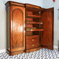 Antique Triple Mahogany Fitted Wardrobe Breakfront Victorian