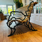 Cast Iron Garden Bench Seat Chair Oak Wood