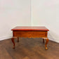 Vintage Leather Top Sewing Box - Stool