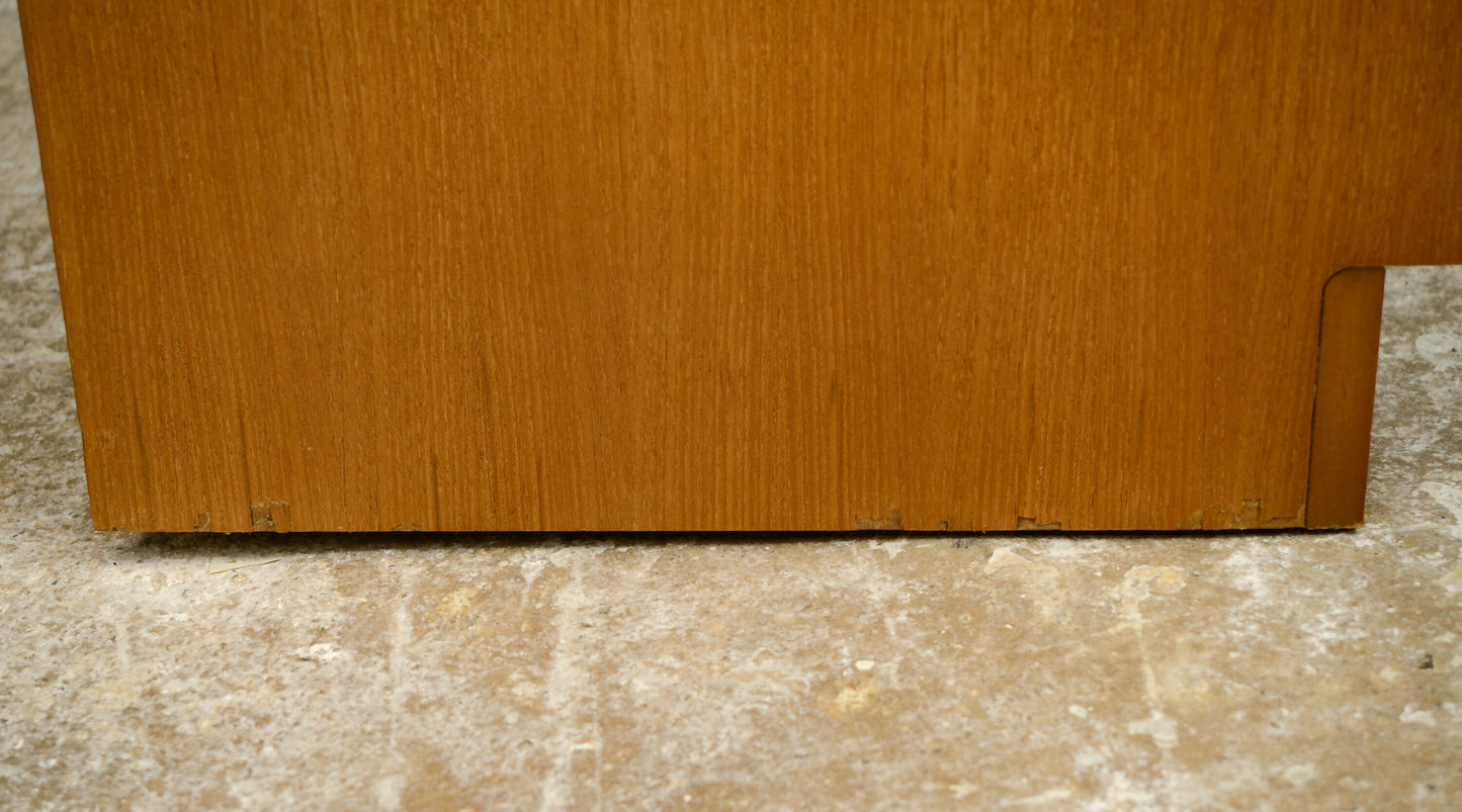 Mid Century Nathan Squares Sideboard Vinyl Cabinet With Drawers 1970s