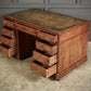 Victorian Walnut & Leather Pedestal Desk