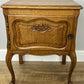 Pair of Bedside Tables Vintage French Louis Oak Nightstands Cabinets LOT 6214