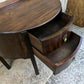 Georgian Mahogany Demi Lune Console Side Table with Drawers
