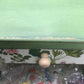 Bedside table painted in Layers of Annie Sloan Chalk paint with decoupaged drawer 1