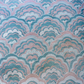 Stunning Vintage Hollywood Revival Scalloped Armchair In Pink And Blue