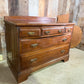 Antique Edwardian Mahogany Breakfront Dressing Three over Two Chest of Drawers, c 1900