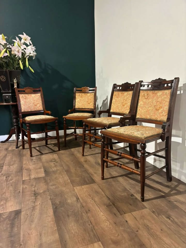 Set of 4 Edwardian Mahogany Dining Chairs. Early 1900s